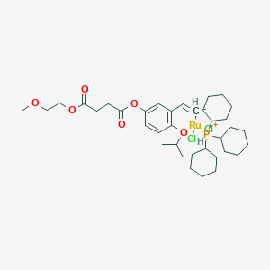 molecular formula C36H57Cl2O6PRu B6303788 Polyethylene Glycol-bound Ruthenium Carbene Complex CAS No. 321922-26-3