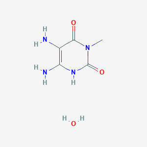 molecular formula C5H10N4O3 B6303792 5,6-Diamino-3-methyluracil hemihydrate CAS No. 2209086-60-0