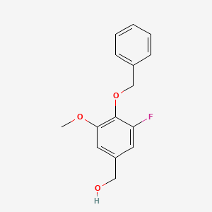 molecular formula C15H15FO3 B6303828 4-苄氧基-5-氟-3-甲氧基苄醇 CAS No. 2056110-49-5