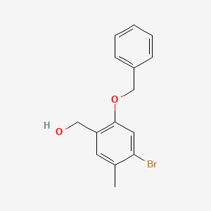 molecular formula C15H15BrO2 B6303832 [2-(Benzyloxy)-4-bromo-5-methylphenyl]methanol CAS No. 2056110-50-8