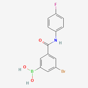 molecular formula C13H10BBrFNO3 B6303839 5-Bromo-3-(4-fluorophenyl)aminocarbonylphenylboronic acid CAS No. 2121513-21-9