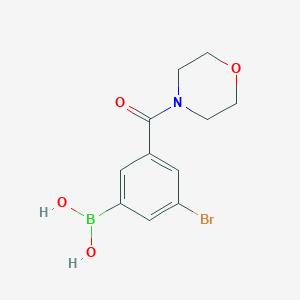 molecular formula C11H13BBrNO4 B6303845 5-溴-3-(吗啉-4-羰基)苯硼酸 CAS No. 2121512-75-0