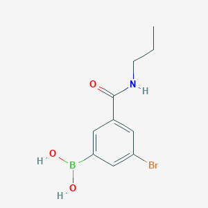 molecular formula C10H13BBrNO3 B6303847 5-溴-3-(N-丙氨甲酰基)苯基硼酸 CAS No. 2121512-78-3