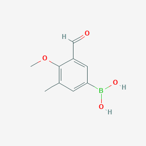 molecular formula C9H11BO4 B6303853 3-甲酰基-4-甲氧基-5-甲基苯硼酸 CAS No. 2121512-68-1