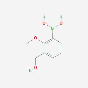 molecular formula C8H11BO4 B6303854 3-(Hydroxymethyl)-2-methoxyphenylboronic acid CAS No. 2121512-79-4