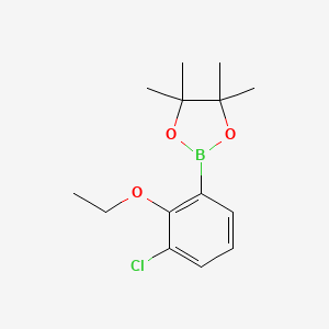 molecular formula C14H20BClO3 B6303868 2-(3-Chloro-2-ethoxyphenyl)-4,4,5,5-tetramethyl-1,3,2-dioxaborolane CAS No. 2121514-37-0