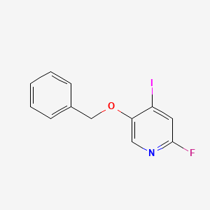 molecular formula C12H9FINO B6303885 5-(Benzyloxy)-2-fluoro-4-iodopyridine CAS No. 2056110-41-7