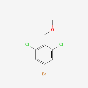 molecular formula C8H7BrCl2O B6303920 1-Bromo-3,5-dichloro-4-(methoxymethyl)benzene CAS No. 2121512-85-2