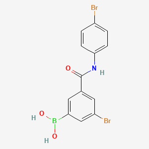 molecular formula C13H10BBr2NO3 B6303965 5-Bromo-3-(4-bromophenylcarbamoyl)phenylboronic acid CAS No. 2121515-19-1