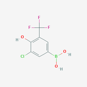 molecular formula C7H5BClF3O3 B6303972 5-Chloro-4-hydroxy-3-(trifluoromethyl)phenylboronic acid CAS No. 2121511-51-9