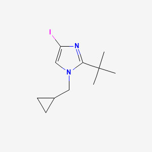 molecular formula C11H17IN2 B6303974 2-(t-Butyl)-1-(cyclopropylmethyl)-4-iodo-1H-imidazole CAS No. 2177264-64-9