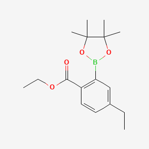 molecular formula C17H25BO4 B6303989 2-Ethoxycarbonyl-5-ethylphenylboronic acid pinacol ester CAS No. 2121511-54-2