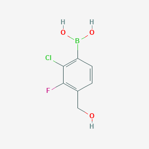 molecular formula C7H7BClFO3 B6303997 2-Chloro-3-fluoro-4-(hydroxymethyl)phenylboronic acid CAS No. 2121512-25-0
