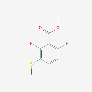 molecular formula C9H8F2O2S B6304005 2,6-Difluoro-3-methylsulfanyl-benzoic acid methyl ester CAS No. 2027537-27-3