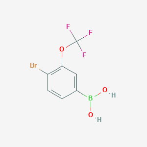 molecular formula C7H5BBrF3O3 B6304028 4-Bromo-3-(trifluoromethoxy)phenylboronic acid CAS No. 2121514-59-6