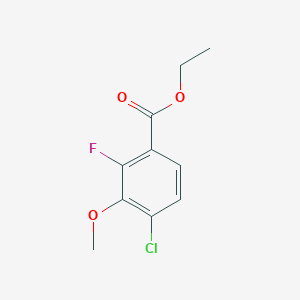 molecular formula C10H10ClFO3 B6304031 Ethyl 4-chloro-2-fluoro-3-methoxybenzoate CAS No. 2027537-26-2