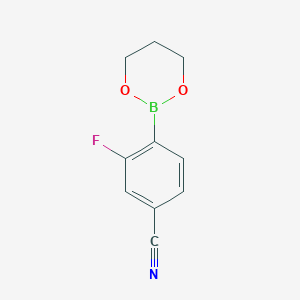 molecular formula C10H9BFNO2 B6304051 4-(1,3,2-Dioxaborinan-2-yl)-3-fluorobenzonitrile CAS No. 2121512-93-2