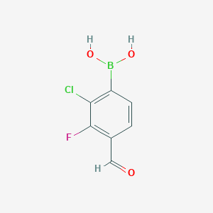 molecular formula C7H5BClFO3 B6304069 2-氯-3-氟-4-甲酰基苯硼酸 CAS No. 2121514-97-2