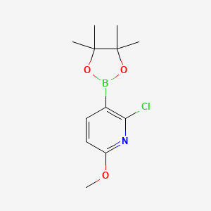 molecular formula C12H17BClNO3 B6304093 2-Chloro-6-methoxypyridine-3-boronic acid pinacol ester CAS No. 2121512-23-8