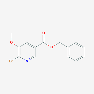 molecular formula C14H12BrNO3 B6304094 Benzyl 6-bromo-5-methoxypyridine-3-carboxylate CAS No. 1993479-27-8