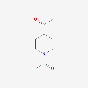 molecular formula C9H15NO2 B063041 1-(4-Acetylpiperidino)ethan-1-one CAS No. 162368-01-6