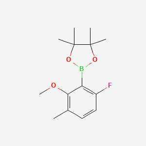 molecular formula C14H20BFO3 B6304102 6-Fluoro-2-methoxy-3-methylphenylboronic acid pinacol ester CAS No. 2121513-01-5