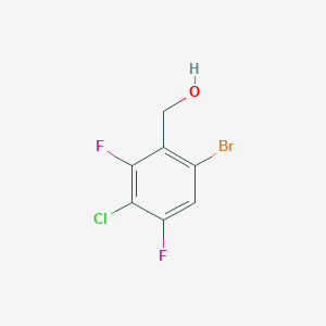molecular formula C7H4BrClF2O B6304111 6-Bromo-3-chloro-2,4-difluorobenzyl alcohol CAS No. 2121512-37-4