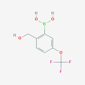molecular formula C8H8BF3O4 B6304121 2-(Hydroxymethyl)-5-(trifluoromethoxy)phenylboronic acid CAS No. 2121514-23-4