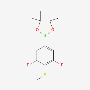 molecular formula C13H17BF2O2S B6304143 3,5-二氟-4-(甲硫基)苯基硼酸二缩甲苯酯 CAS No. 2121514-92-7