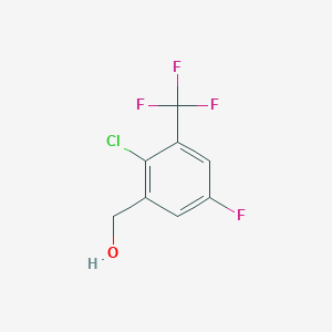 molecular formula C8H5ClF4O B6304161 2-Chloro-5-fluoro-3-(trifluoromethyl)benzyl alcohol CAS No. 2056110-51-9