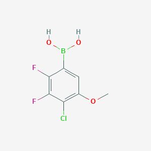 molecular formula C7H6BClF2O3 B6304164 4-Chloro-2,3-difluoro-5-methoxyphenylboronic acid CAS No. 2121513-09-3