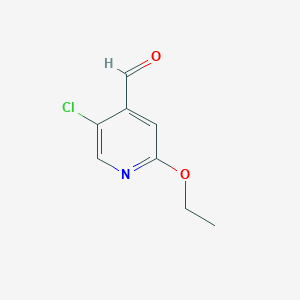 molecular formula C8H8ClNO2 B6304167 5-Chloro-2-ethoxy-pyridine-4-carbaldehyde CAS No. 2056110-42-8
