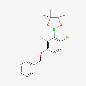 molecular formula C19H21BBrFO3 B6304186 3-(Benzyloxy)-6-bromo-2-fluorophenylboronic acid pinacol ester CAS No. 2121514-90-5