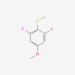 molecular formula C8H8F2OS B6304193 2,6-Difluoro-4-methoxy-1-(methylsulfanyl)benzene CAS No. 2056110-40-6