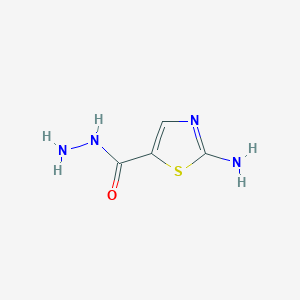 molecular formula C4H6N4OS B063042 2-Amino-1,3-thiazole-5-carbohydrazide CAS No. 176179-11-6
