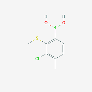 molecular formula C8H10BClO2S B6304208 3-Chloro-4-methyl-2-(methylthio)phenylboronic acid CAS No. 2121513-73-1