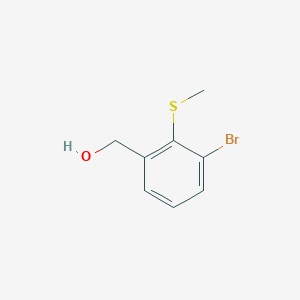 molecular formula C8H9BrOS B6304232 [3-Bromo-2-(methylsulfanyl)phenyl]methanol CAS No. 2008218-26-4