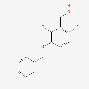 molecular formula C14H12F2O2 B6304249 3-Benzyloxy-2,6-difluorobenzyl alcohol CAS No. 1826110-02-4