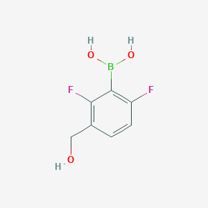molecular formula C7H7BF2O3 B6304265 2,6-Difluoro-3-hydroxymethylphenylboronic acid CAS No. 2121512-29-4