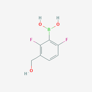 molecular formula C7H7BF2O3 B6304265 2,6-二氟-3-羟甲基苯硼酸 CAS No. 2121512-29-4