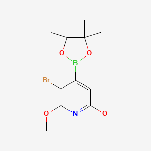 molecular formula C13H19BBrNO4 B6304274 (3-溴-2,6-二甲氧基吡啶-4-基)硼酸频哪醇酯 CAS No. 2121511-86-0