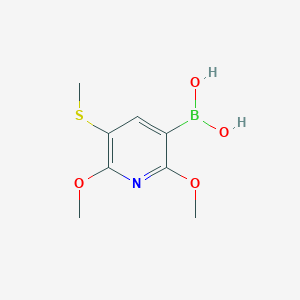 molecular formula C8H12BNO4S B6304278 2,6-Dimethoxy-3-methylsulfanylpyridine-5-boronic acid CAS No. 2121512-34-1