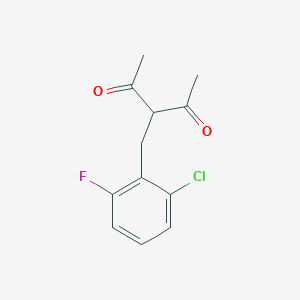 molecular formula C12H12ClFO2 B063043 3-(2-Chloro-6-fluorobenzyl)pentane-2,4-dione CAS No. 175136-74-0