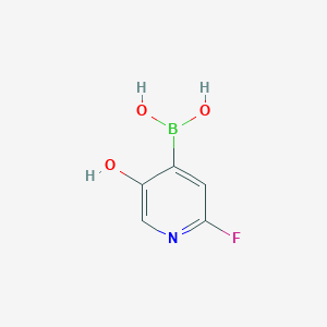 molecular formula C5H5BFNO3 B6304308 2-Fluoro-5-hydroxypyridine-4-boronic acid CAS No. 2121511-39-3