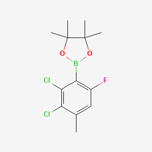 molecular formula C13H16BCl2FO2 B6304335 2-(2,3-Dichloro-6-fluoro-4-methylphenyl)-4,4,5,5-tetramethyl-1,3,2-dioxaborolane CAS No. 2121513-26-4