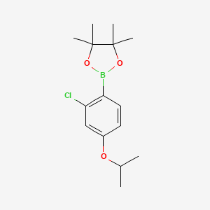 molecular formula C15H22BClO3 B6304378 2-Chloro-4-isopropoxyphenylboronic acid pinacol ester CAS No. 2121514-95-0