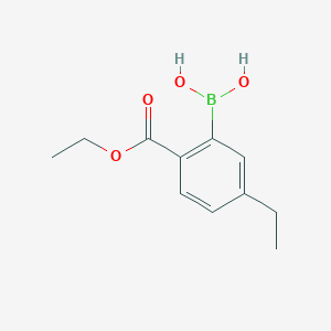 molecular formula C11H15BO4 B6304386 2-乙氧基羰基-5-乙基苯硼酸，95% CAS No. 2121514-62-1