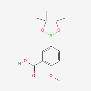 molecular formula C14H19BO5 B6304409 3-Carboxy-4-methoxyphenylboronic acid pinacol ester CAS No. 2121512-71-6