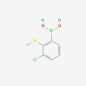molecular formula C7H8BClO2S B6304425 3-Chloro-2-(methylsulfanyl)phenylboronic acid, 95% CAS No. 2121513-12-8