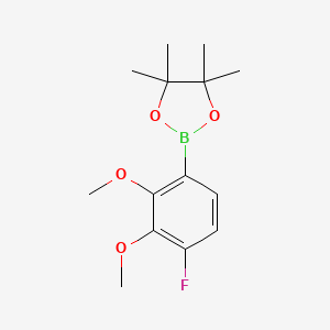 molecular formula C14H20BFO4 B6304431 2,3-Dimethoxy-4-fluorophenylboronic acid pinacol ester CAS No. 2121512-21-6
